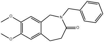 N-BENZYL-7,8-DIMETHOXY-2,3,4,5-TETRAHYDRO-2-BENZAZEPINE-3-ONE 结构式