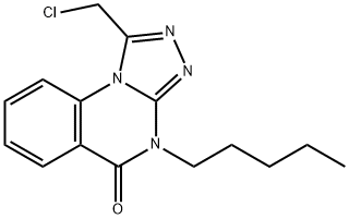 1-(CHLOROMETHYL)-4-PENTYL[1,2,4]TRIAZOLO[4,3-A]QUINAZOLIN-5(4H)-ONE 结构式