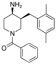 CIS-1-BENZOYL-3-(2,5-DIMETHYLBENZYL)PIPERIDIN-4-AMINE 结构式