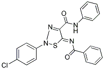 (5Z)-5-(BENZOYLIMINO)-2-(4-CHLOROPHENYL)-N-PHENYL-2,5-DIHYDRO-1,2,3-THIADIAZOLE-4-CARBOXAMIDE 结构式