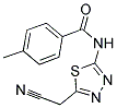 N-[5-(CYANOMETHYL)-1,3,4-THIADIAZOL-2-YL]-4-METHYLBENZAMIDE 结构式