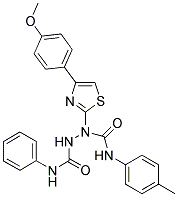 N~1~-(4-METHOXYPHENYL)-1-[4-(4-METHYLPHENYL)-1,3-THIAZOL-2-YL]-N~2~-PHENYL-1,2-HYDRAZINEDICARBOXAMIDE 结构式