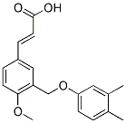 (2E)-3-(3-[(3,4-DIMETHYLPHENOXY)METHYL]-4-METHOXYPHENYL)-2-PROPENOIC ACID 结构式