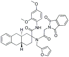 (4aR,9aS)-N-(2,4-Dimethoxyphenyl)-2-(2-(1,3-dioxoisoindolin-2-yl)-N-(furan-2-ylmethyl)acetamido)-1,2,3,4,4a,9,9a,10-octahydroanthracene-2-carboxamide 结构式