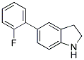 5-(2-FLUOROPHENYL)INDOLINE 结构式