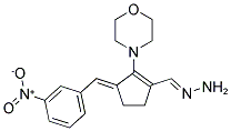 [2-MORPHOLIN-4-YL-3-(3-NITRO-BENZYLIDENE)-CYCLOPENT-1-ENYLMETHYLENE]-HYDRAZINE 结构式