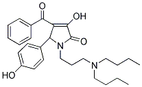 4-BENZOYL-1-[3-(DIBUTYLAMINO)PROPYL]-3-HYDROXY-5-(4-HYDROXYPHENYL)-1,5-DIHYDRO-2H-PYRROL-2-ONE 结构式