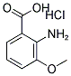 2-氨基-3-甲氧基苯甲酸盐酸盐 结构式