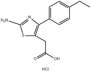 [2-AMINO-4-(4-ETHYL-PHENYL)-THIAZOL-5-YL]-ACETIC ACID HYDROCHLORIDE 结构式