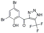 (3,5-DIBROMO-2-HYDROXYPHENYL)[5-(TRIFLUOROMETHYL)-1H-1,2,3-TRIAZOL-4-YL]METHANONE 结构式