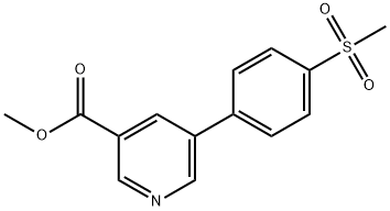 5-(4-甲磺酰基苯基)吡啶-3-羧酸甲酯 结构式