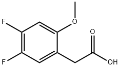 4,5-二氟-2-甲氧苯乙酸 结构式