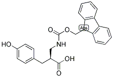 (S)-2-[(9H-FLUOREN-9-YLMETHOXYCARBONYLAMINO)-METHYL]-3-(4-HYDROXY-PHENYL)-PROPIONIC ACID 结构式