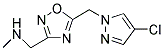 N-((5-[(4-CHLORO-1H-PYRAZOL-1-YL)METHYL]-1,2,4-OXADIAZOL-3-YL)METHYL)-N-METHYLAMINE 结构式