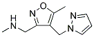 N-METHYL-1-[5-METHYL-4-(1H-PYRAZOL-1-YLMETHYL)ISOXAZOL-3-YL]METHANAMINE 结构式