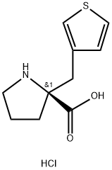 (S)-ALPHA-(3-THIOPHENYLMETHYL)-PROLINE-HCL 结构式