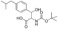 2-TERT-BUTOXYCARBONYLAMINO-3-HYDROXY-3-(4-ISOBUTYL-PHENYL)-PROPIONIC ACID 结构式