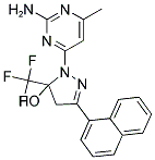 1-(2-AMINO-6-METHYLPYRIMIDIN-4-YL)-3-(1-NAPHTHYL)-5-(TRIFLUOROMETHYL)-4,5-DIHYDRO-1H-PYRAZOL-5-OL 结构式