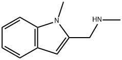 N-甲基-1-(1-甲基-1H-吲哚-2-基)-甲胺 结构式