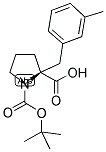 BOC-(S)-Α-(3-METHYL-BENZYL)-PROLINE 结构式