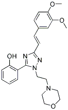 2-{3-[(E)-2-(3,4-DIMETHOXYPHENYL)ETHENYL]-1-[2-(4-MORPHOLINYL)ETHYL]-1H-1,2,4-TRIAZOL-5-YL}PHENOL 结构式