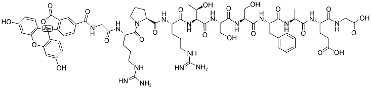 5-FAM-GLY-ARG-PRO-ARG-THR-SER-SER-PHE-ALA-GLU-GLY-OH 结构式