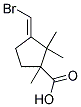 (3E)-3-(BROMOMETHYLENE)-1,2,2-TRIMETHYLCYCLOPENTANECARBOXYLIC ACID 结构式