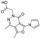 [4,5-DIMETHYL-1-OXO-7-(1H-PYRROL-1-YL)FURO[3,4-D]PYRIDAZIN-2(1H)-YL]ACETIC ACID 结构式