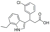 3-(3-Chloro-phenyl)-3-(7-ethyl-1H-indol-3-yl)-propionic acid 结构式