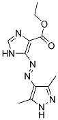 ETHYL 5-[(E)-(3,5-DIMETHYL-1H-PYRAZOL-4-YL)DIAZENYL]-1H-IMIDAZOLE-4-CARBOXYLATE 结构式