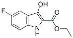 5-FLUORO-3-HYDROXY-1H-INDOLE-2-CARBOXYLIC ACID ETHYL ESTER 结构式