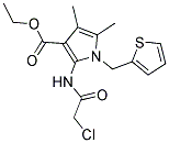 ETHYL 2-[(CHLOROACETYL)AMINO]-4,5-DIMETHYL-1-(THIEN-2-YLMETHYL)-1H-PYRROLE-3-CARBOXYLATE 结构式