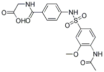 [[4-([[4-(ACETYLAMINO)-3-METHOXYPHENYL]SULFONYL]AMINO)BENZOYL]AMINO]ACETIC ACID 结构式