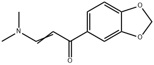 (E)-1-(苯并[D][1,3]二氧杂环戊烯-5-基)-3-(二甲基氨基)丙-2-烯-1-酮 结构式
