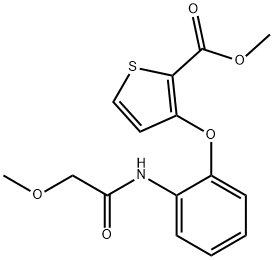 Methyl 3-(2-[(2-methoxyacetyl)amino]phenoxy)-2-thiophenecarboxylate 结构式