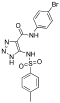 N-(4-Bromophenyl)-5-{[(4-methylphenyl)sulfonyl]amino}-1H-1,2,3-triazole-4-carboxamide 结构式
