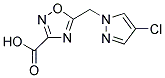 5-[(4-CHLORO-1H-PYRAZOL-1-YL)METHYL]-1,2,4-OXADIAZOLE-3-CARBOXYLIC ACID 结构式