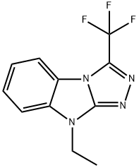 9-Ethyl-3-trifluoromethyl-9H-benzo[4,5]imidazo[2,1-c][1,2,4]triazole 结构式