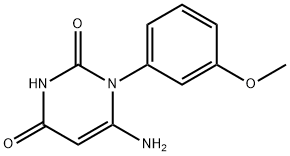 6-AMINO-1-(3-METHOXYPHENYL)PYRIMIDINE-2,4(1H,3H)-DIONE 结构式
