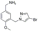 (3-[(4-Bromo-1H-pyrazol-1-yl)methyl]-4-methoxybenzyl)amine 结构式