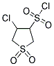 4-Chloro-1,1-dioxo-tetrahydro-1lambda6-thiophene-3-sulfonyl chloride 结构式