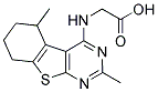 (2,5-DIMETHYL-5,6,7,8-TETRAHYDRO-BENZO[4,5]THIENO-[2,3-D]PYRIMIDIN-4-YLAMINO)-ACETIC ACID 结构式