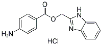 4-AMINO-BENZOIC ACID 1H-BENZOIMIDAZOL-2-YLMETHYL ESTER HYDROCHLORIDE 结构式