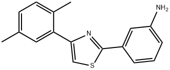 3-[4-(2,5-Dimethyl-phenyl)-thiazol-2-yl]-phenylamine 结构式