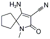 4-AMINO-1-METHYL-2-OXO-1-AZASPIRO[4.4]NON-3-ENE-3-CARBONITRILE 结构式