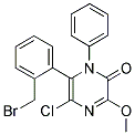 6-[2-(Bromomethyl)phenyl]-5-chloro-3-methoxy-1-phenylpyrazin-2(1H)-one 结构式