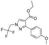 3-(4-METHOXY-PHENYL)-1-(2,2,2-TRIFLUORO-ETHYL)-1H-PYRAZOLE-4-CARBOXYLIC ACID ETHYL ESTER 结构式