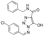 N-BENZYL-1-{[(1Z)-(4-CHLOROPHENYL)METHYLENE]AMINO}-5-HYDROXY-1H-1,2,3-TRIAZOLE-4-CARBOXAMIDE 结构式