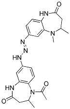 7-[(E)-3-(1-ACETYL-2-METHYL-4-OXO-2,3,4,5-TETRAHYDRO-1H-1,5-BENZODIAZEPIN-7-YL)-1-TRIAZENYL]-4,5-DIMETHYL-1,3,4,5-TETRAHYDRO-2H-1,5-BENZODIAZEPIN-2-ONE 结构式