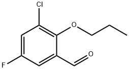 3-Chloro-5-fluoro-2-propoxybenzaldehyde 结构式